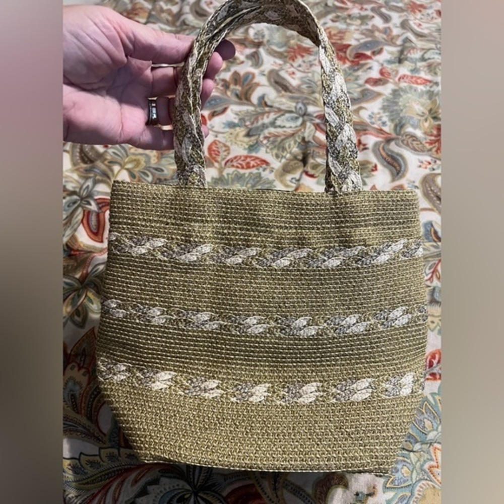 Talbots Metallic Straw Mini Bag